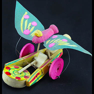 小兔兔民间工艺打鼓小车